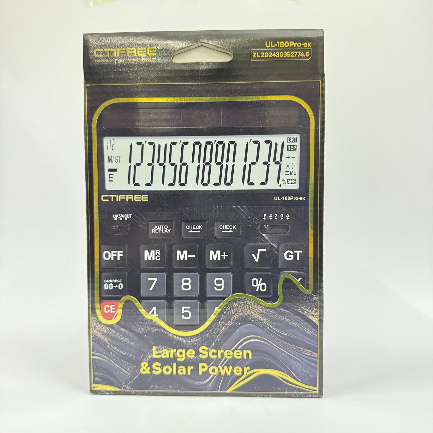 CTIFREE UL-180Pro-BK Desktop Calculator