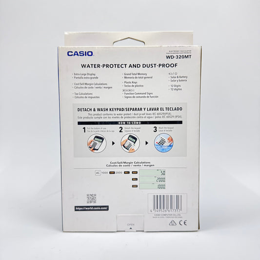 Casio WD-320MT Water & Dust Resistant (12-Digit)