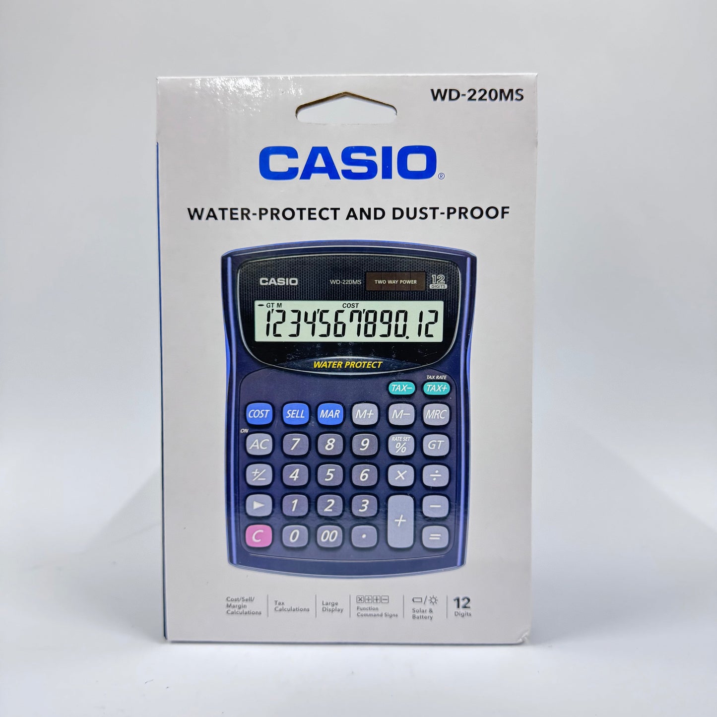 Casio WD-220MS Water & Dust Resistant (12-Digit)