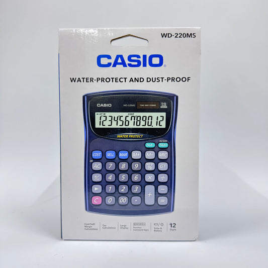 Casio WD-220MS Water & Dust Resistant (12-Digit)