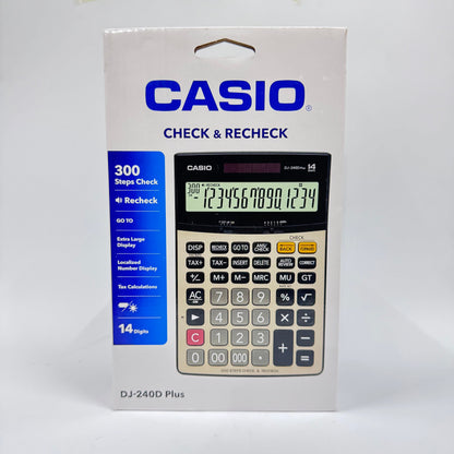 Casio DJ-240D Plus Desktop Calculator (14-Digit)