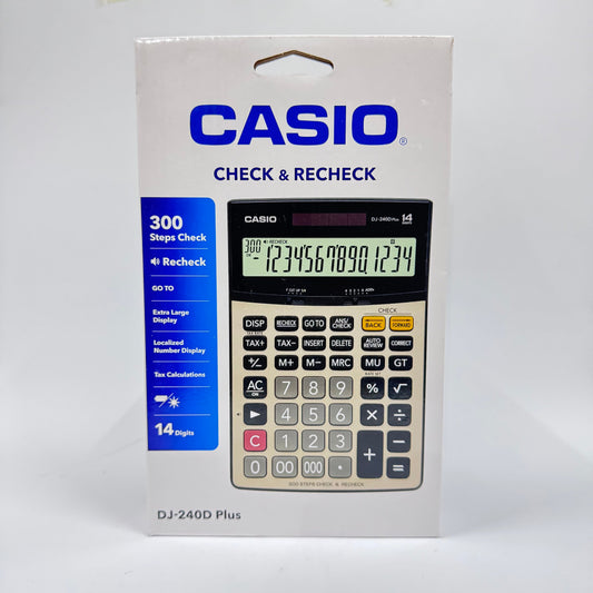 Casio DJ-240D Plus Desktop Calculator (14-Digit)
