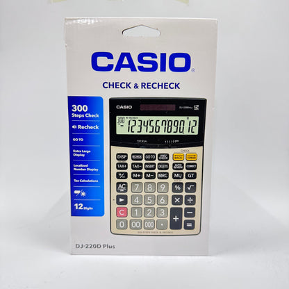 Casio DJ-220D Plus Desktop Calculator (12-Digit)