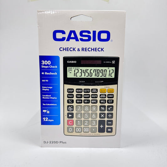 Casio DJ-220D Plus Desktop Calculator (12-Digit)