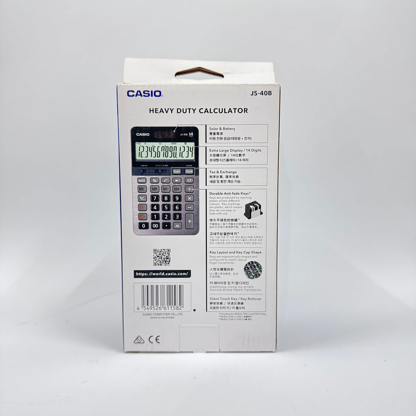 Casio JS-40B Heavy Duty Calculator (14-Digit)