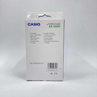Casio AX-120ST Tilt Display Calculator (12-Digit)