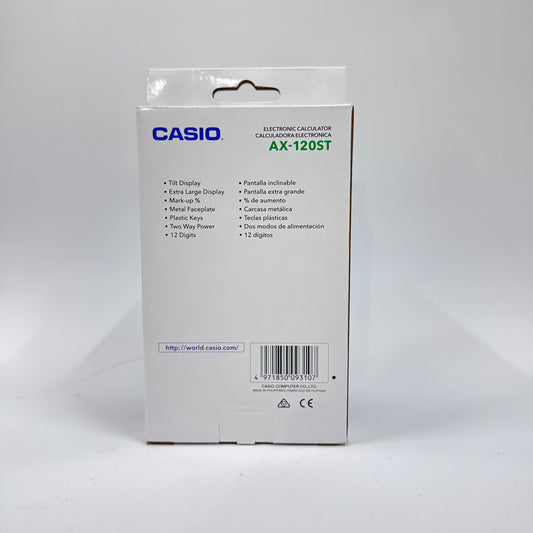 Casio AX-120ST Tilt Display Calculator (12-Digit)
