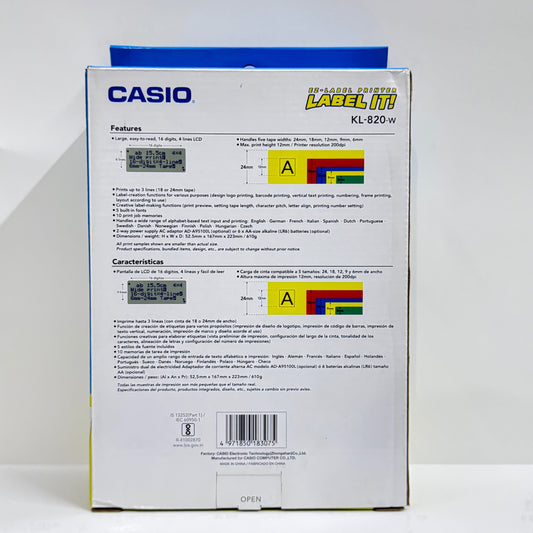 Casio KL-820-w Label Printer