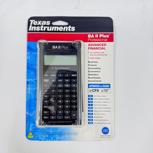 Texas Instruments BA II Plus Professional Financial Calculator